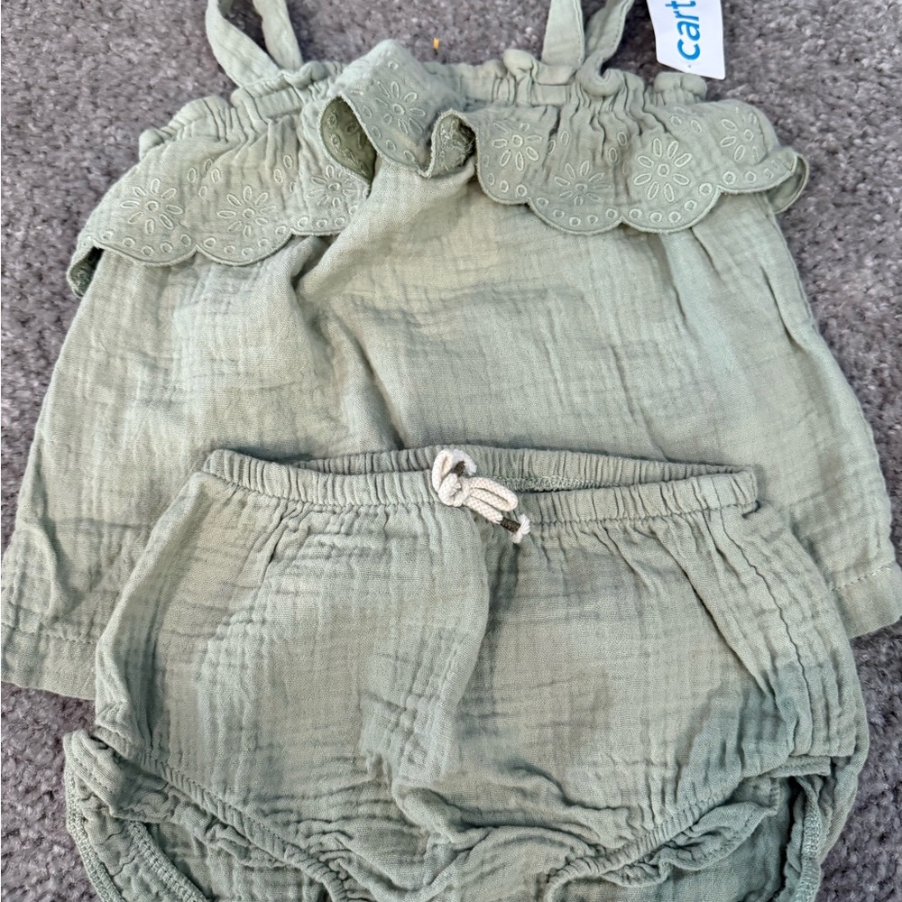 Carter's Olive Green Diaper Cover Set